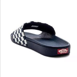 vans checkerboard slides mens